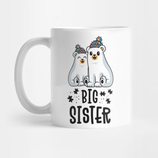 Big Sister Matching Family Autism Awareness Gifts Puzzle Mug